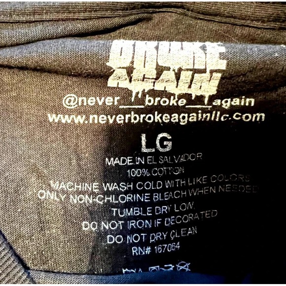 Never Broke Again Only The Strong Survive T-shirt Black  Size‎ L Large - Picture 4 of 4